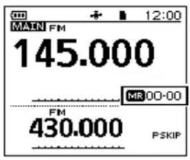 ICOM ID-50E - Auswahl des Frequenzauswahlmodus. - 2
