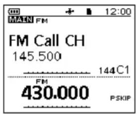 MAIN FM FM Call CH 145.500 144C1 FM 430.000 PSKIP