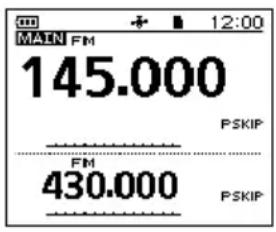 ICOM ID-50E - Auswahl des Frequenzauswahlmodus. - 1