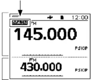 ICOM ID-50E - Impostazione della funzione Dualwatch. - 1