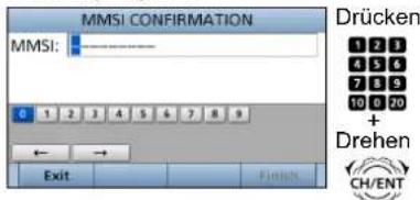 ICOM IC-M605EURO - ■Eingeben des MMSI-Codes - 4