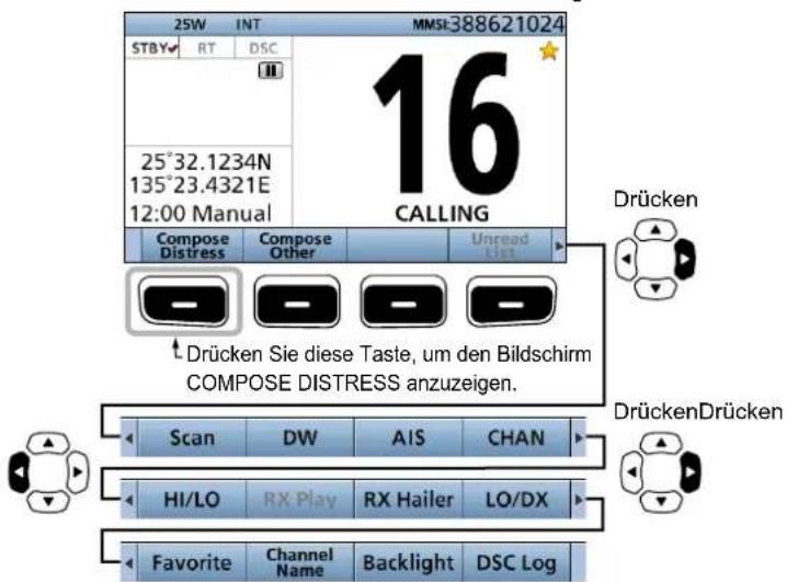 ICOM IC-M605EURO - ◇Auswahl der Softwaretasten-Funktion\* - 1