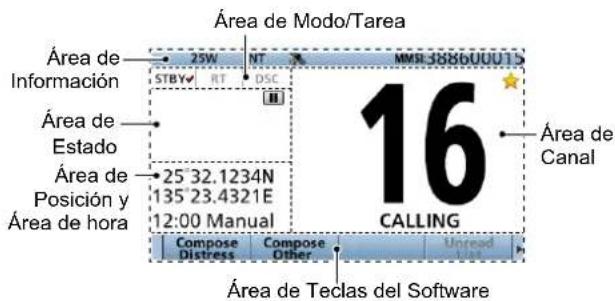 ICOM IC-M605EURO - ■ Pantalla de función (Pantalla principal) - 1