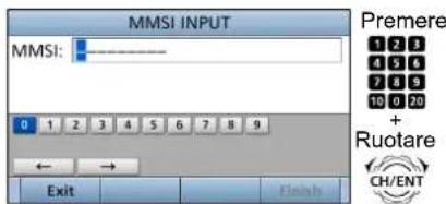 ICOM IC-M605EURO - ■Inserimento del codice MMSI - 2