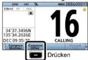 ICOM IC-M605EURO - Senden eines einzelnen Rufs - 1