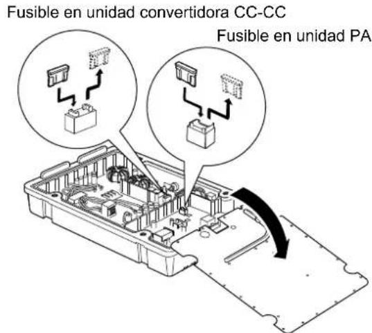ICOM GM800 - Fustitución de los fusibles - 4