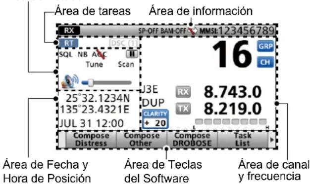 ICOM GM800 - ■ Pantalla de función (Pantalla principal) - 1