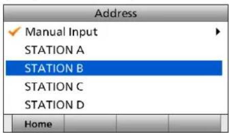 ICOM GM800 - Wählen Sie eine individuelle Adresse oder „Manual Input“. - 1