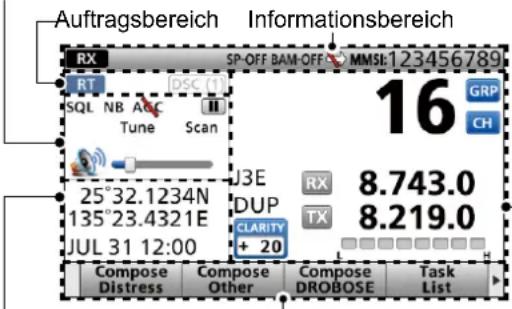 ICOM GM800 - ■ Funktionsanzeige (Hauptbildschirm) - 1