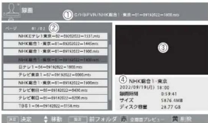 Qriom PPTV-DVD140C - 録画したデータを再生、削除する - 1