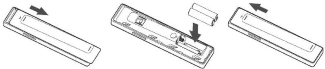 TCL 85C9K - Installation des piles - 1