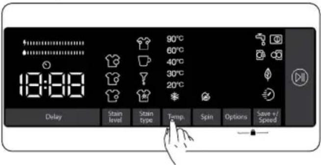 Orima ORM-14103-SIW - Selecting the washing water temperature - 1