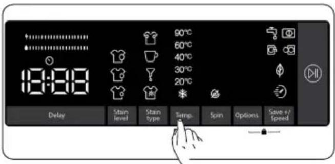 Orima ORM-14103-SIW - Selección de la temperatura del agua de lavado - 1