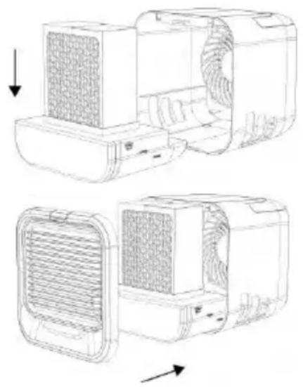 SILVERCREST STLK 8 D2 - Volver a ensamblar el refrigerador de aire - 1