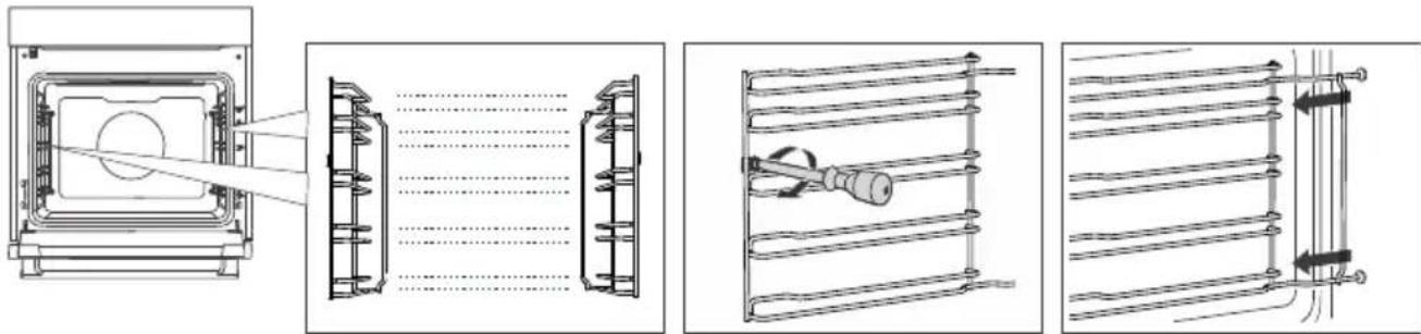 ASKO OTP26BGH - Retrait des gradins filaires et des guides coulissants fixes (extensibles) - 1