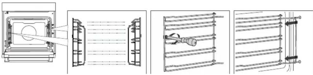 ASKO OCS26BGH - Retrait des gradins filaires et des guides coulissants fixes (extensibles) - 1