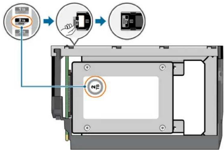 DELL PowerVault ME5012 - Installation d'un lecteur de disque de remplacement 2,5 pouces dans un DDIC (Disk Drive in Carrier) - 6