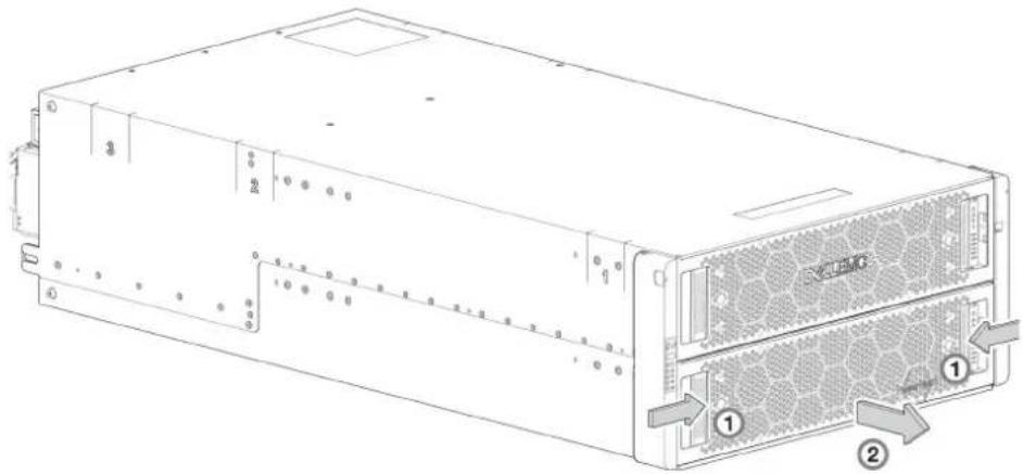 DELL PowerVault ME5012 - Ouverture d'un tiroir. - 2