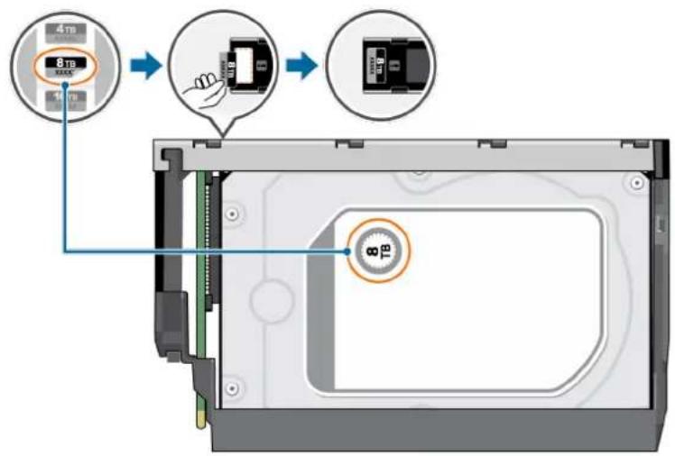 DELL PowerVault ME424 - Installation d'un lecteur de disque de remplacement 3,5 pouces dans un DDIC (Disk Drive in Carrier) - 5