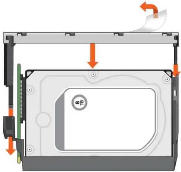 DELL PowerVault ME424 - Installation d'un lecteur de disque de remplacement 3,5 pouces dans un DDIC (Disk Drive in Carrier) - 3