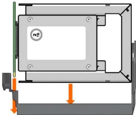 DELL PowerVault ME424 - Installation d'un lecteur de disque de remplacement 2,5 pouces dans un DDIC (Disk Drive in Carrier) - 3