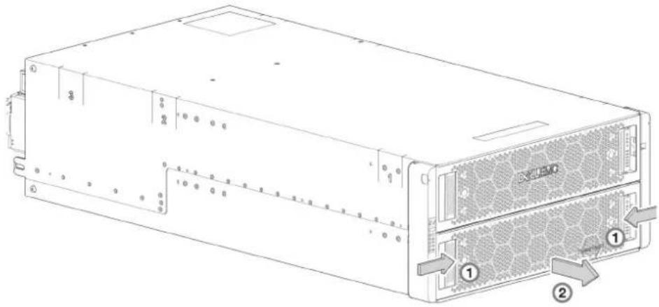 DELL PowerVault ME424 - Ouverture d'un tiroir. - 2
