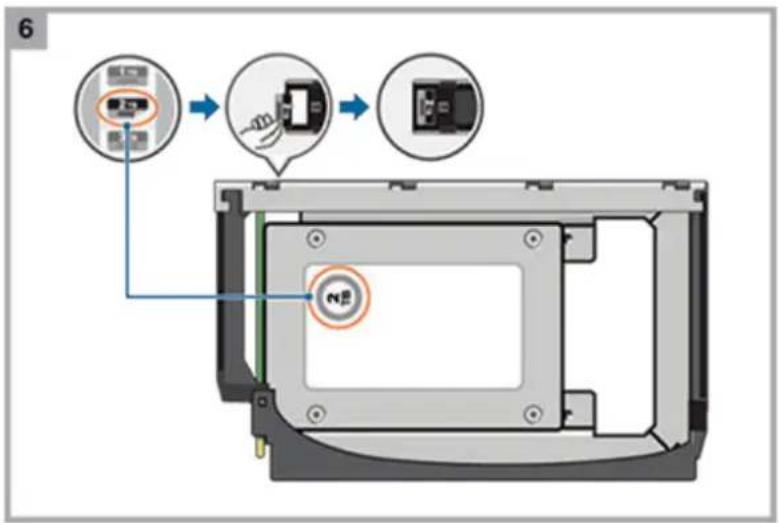 DELL PowerVault ME424 - Installation d'un lecteur de disque de remplacement 2,5 pouces dans un DDIC (Disk Drive in Carrier) de première génération - 6