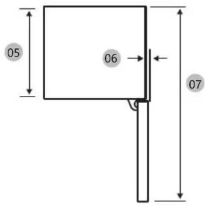 HAIER HBQW5719E - Space requirement - 2