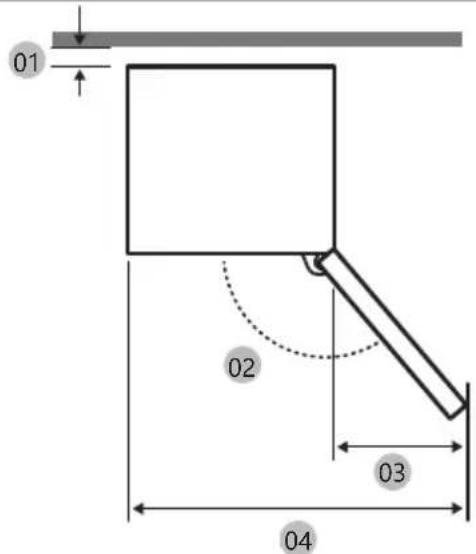 HAIER HBQW5719E - Space requirement - 1