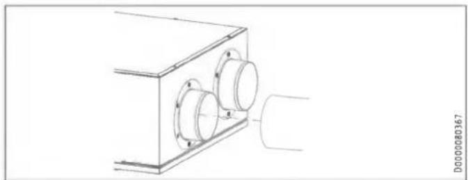 STIEBEL ELTRON LWZ 130 E-W - Connecting air ducts to the appliance - 1
