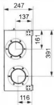STIEBEL ELTRON LWZ 130 E-W - Cotes et raccordements - 1