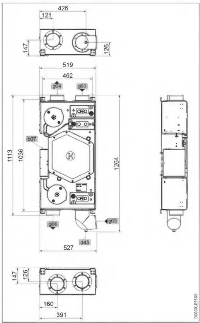 STIEBEL ELTRON LWZ 130 E-W - Afmetingen en aansluitingen - 7