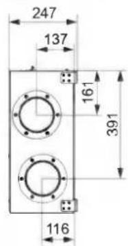 STIEBEL ELTRON LWZ 130 E-W - Afmetingen en aansluitingen - 1