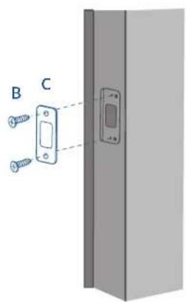 eufy Smart Lock S230 - Paso 3. Instale la placa de impacto - 2