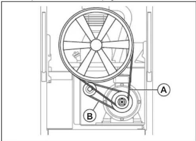 HUSQVARNA TF 334 - To do a check of the tension in the V-belts - 4