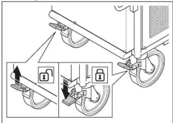 HUSQVARNA TF 334 - De parkeerrem in- en uitschakelen - 1