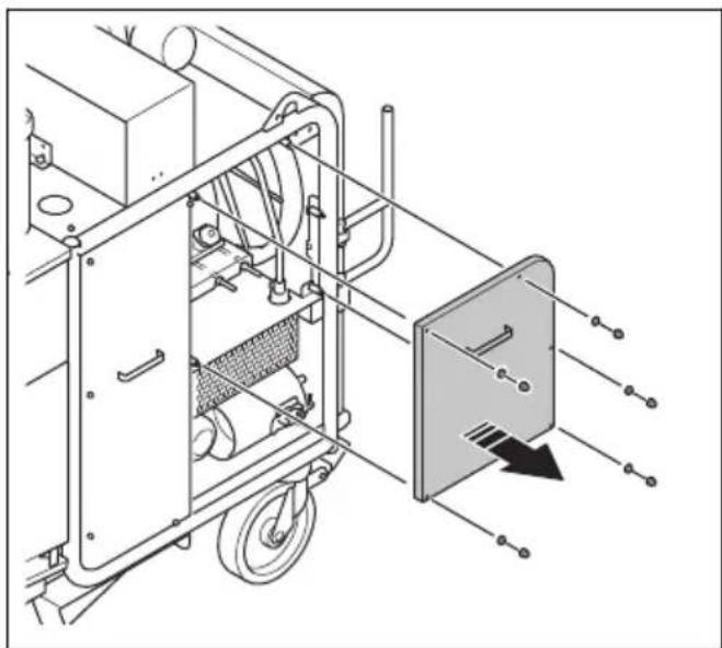 HUSQVARNA TF 334 - To replace the oil in the air compressor - 1