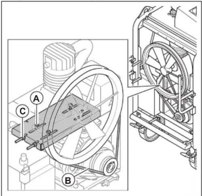 HUSQVARNA TF 334 - To replace the V-belts - 7