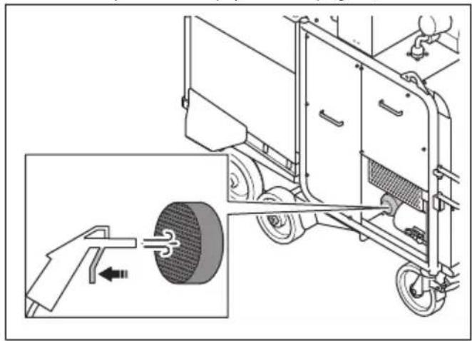HUSQVARNA TF 334 - To clean the air compressor filter - 4