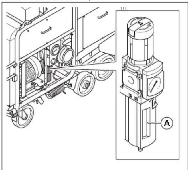 HUSQVARNA TF 334 - Het water uit de waterafscheider aftappen - 2