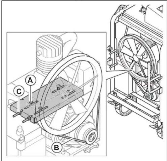 HUSQVARNA TF 334 - To replace the V-belts - 6