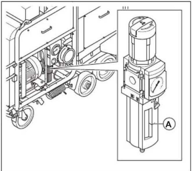 HUSQVARNA TF 334 - Vidange de l'eau du séparateur d'eau - 2