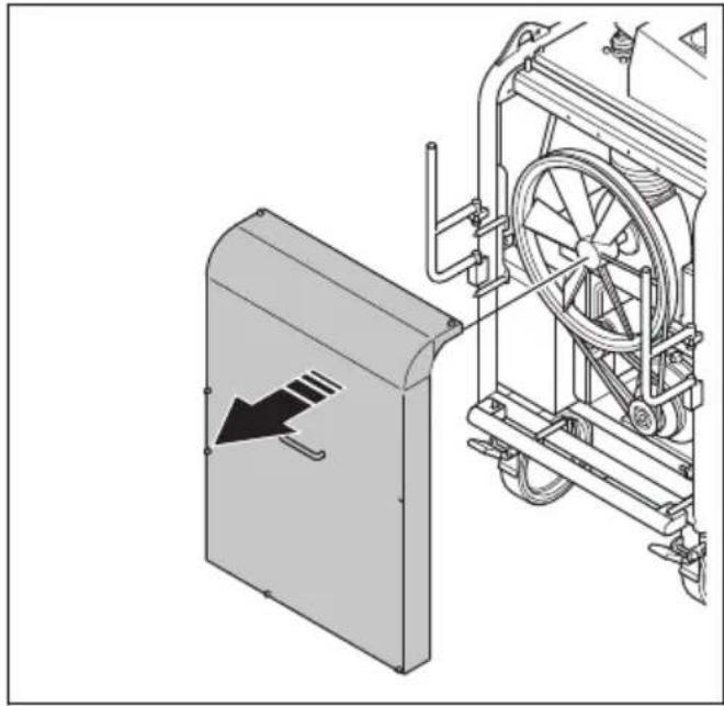 HUSQVARNA TF 324 - To replace the V-belts - 3