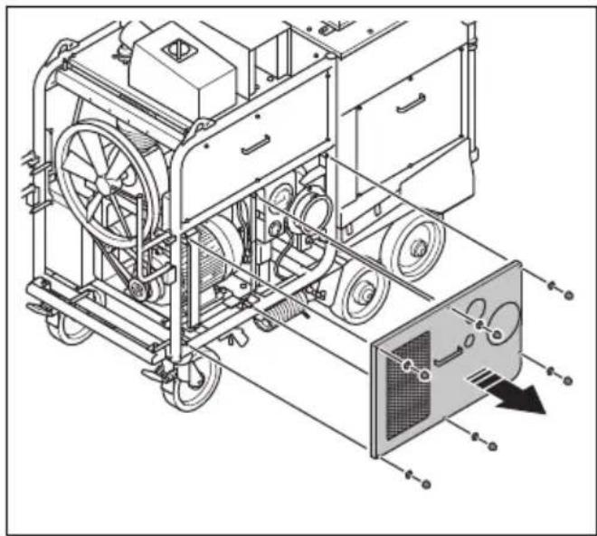 HUSQVARNA TF 324 - To replace the V-belts - 4