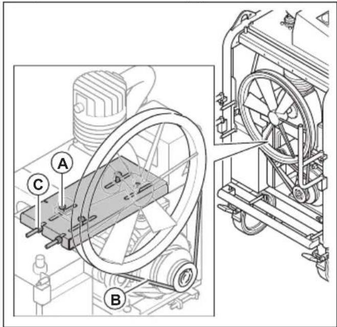 HUSQVARNA TF 324 - Remplacement des courroies trapézoïdales - 7
