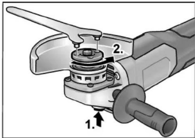 Flex LBE 125 18-EC - Montar o disco de lixar - 1
