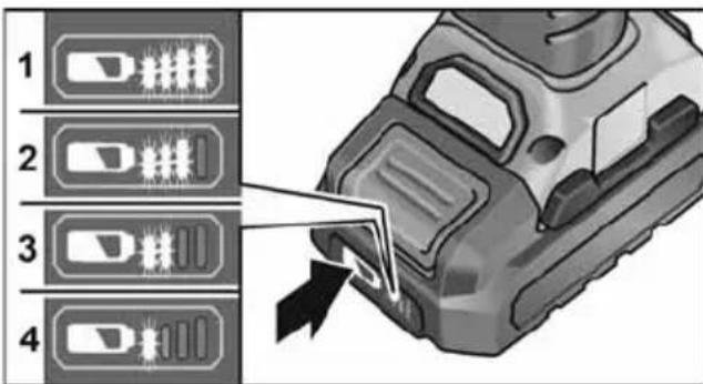 Flex XFE 15 150 18.0-EC - Batteriets ladenivå - 1