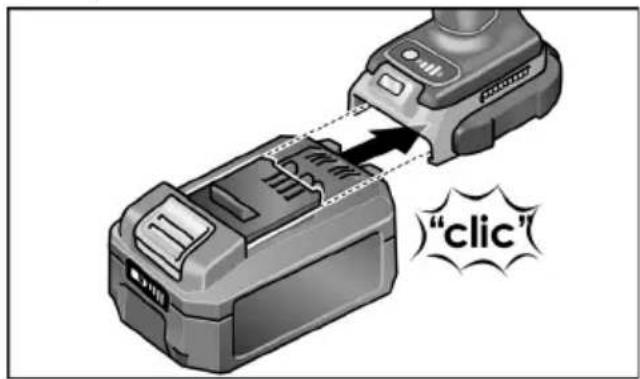 Flex ID 1/4" 18.0-EC - Εισαγωγή / αλλαγή μπαταρίας - 1