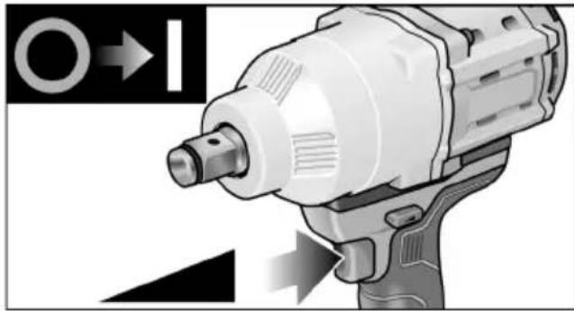 Flex ID 1/4" 18.0-EC - Accensione dell'elettroutensile - 1