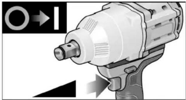 Flex ID 1/4" 18.0-EC - Włączanie narzędzia elektrycznego - 1